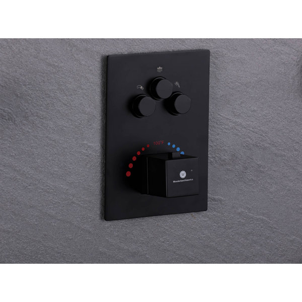 Wonderland America Thermostatic Complete Shower System with Roughin Valve & Reviews Wayfair